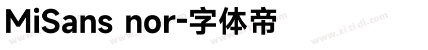 MiSans nor字体转换